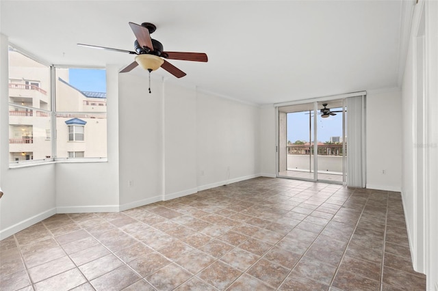 empty room with ornamental molding