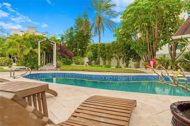 view of pool with a patio area