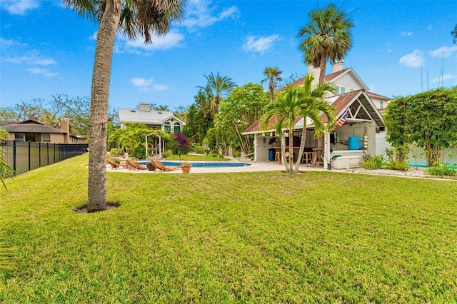 view of yard with a patio