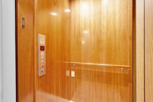 interior details with elevator