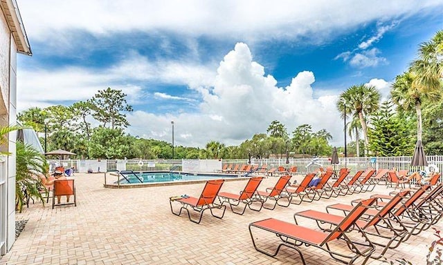 view of pool with a patio area