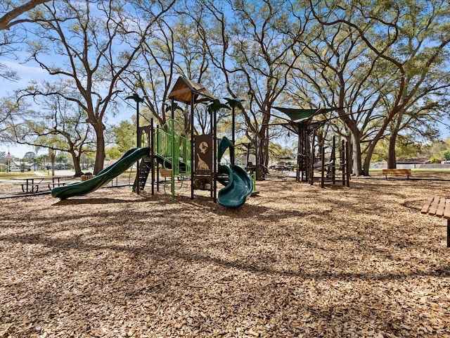 view of community jungle gym