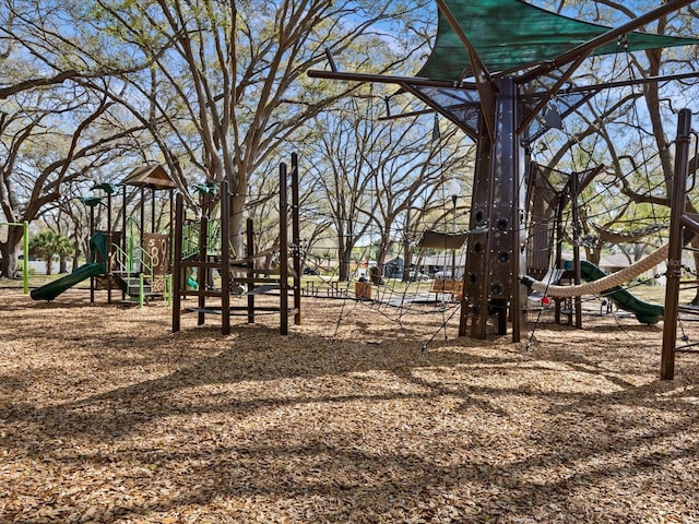 view of community jungle gym