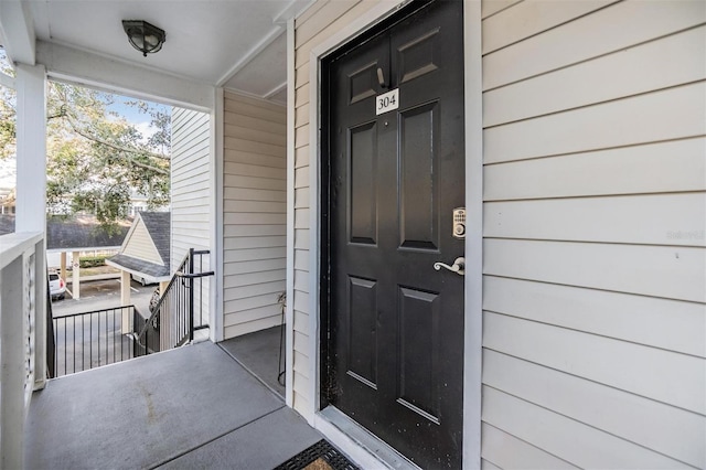 view of doorway to property