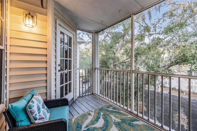 view of sunroom