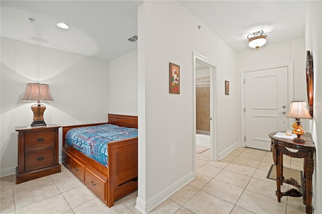 view of tiled bedroom