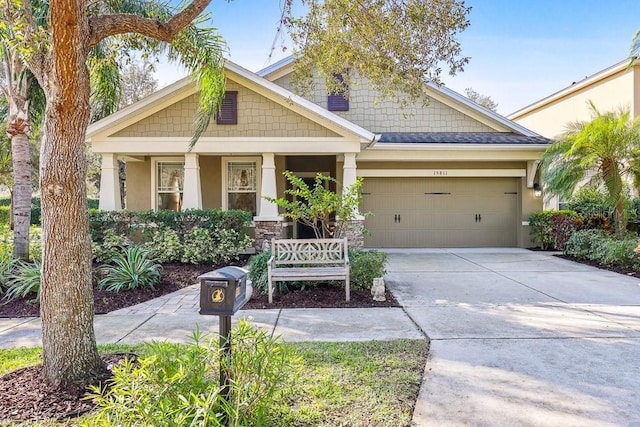 craftsman-style house featuring a garage