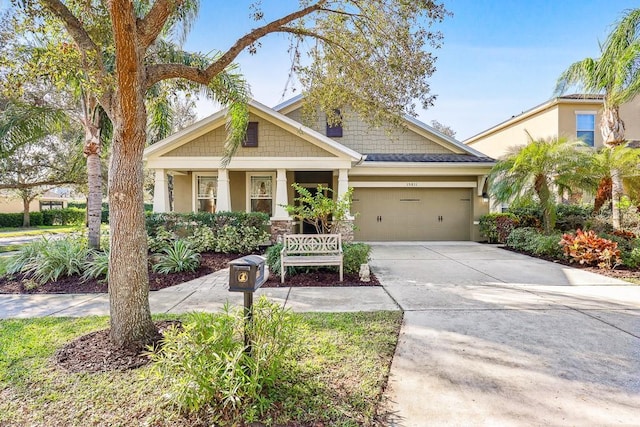 craftsman-style home featuring a garage