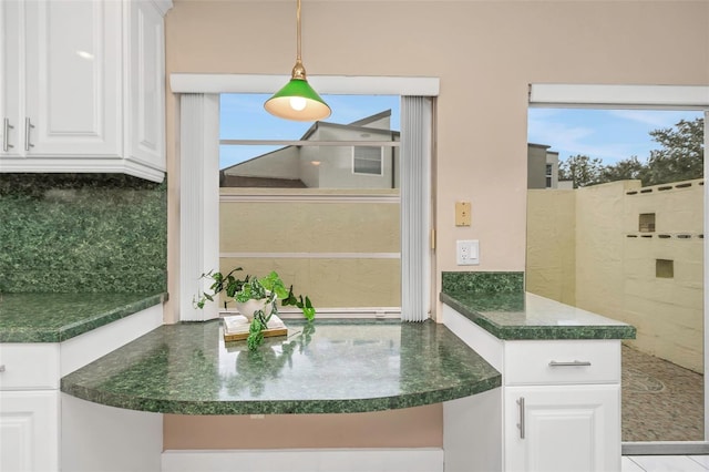 interior space with decorative backsplash