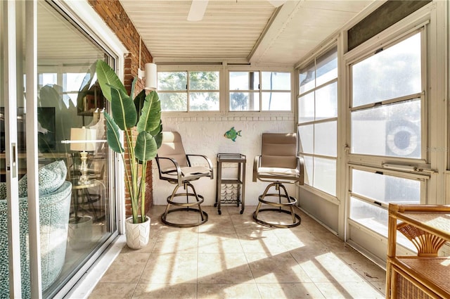 view of sunroom