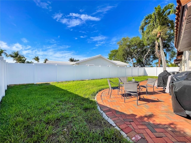 view of yard featuring a patio area