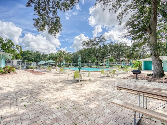 view of pool with a patio