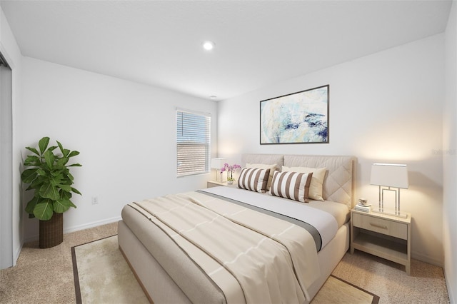 view of carpeted bedroom