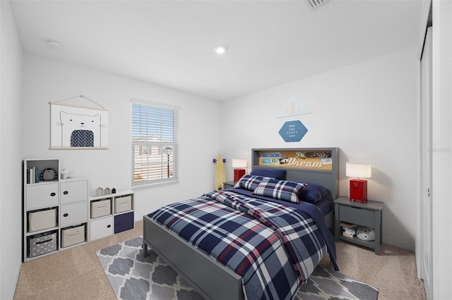 bedroom featuring carpet floors