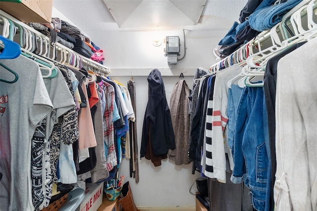 view of walk in closet