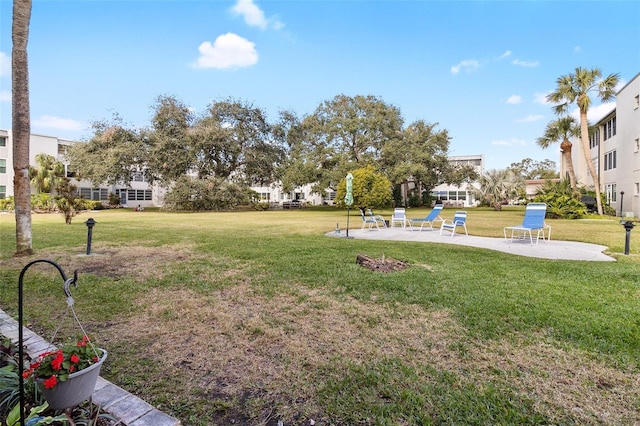 view of yard featuring a patio