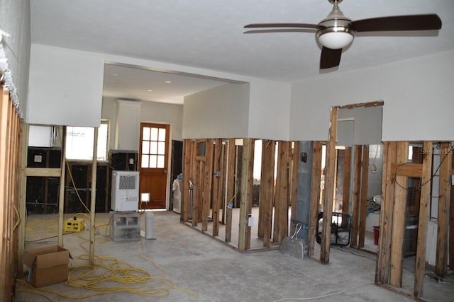 miscellaneous room featuring ceiling fan