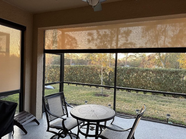 view of sunroom