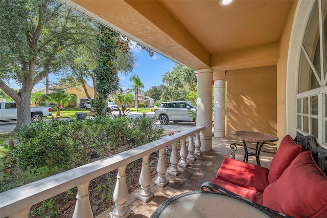 balcony with covered porch