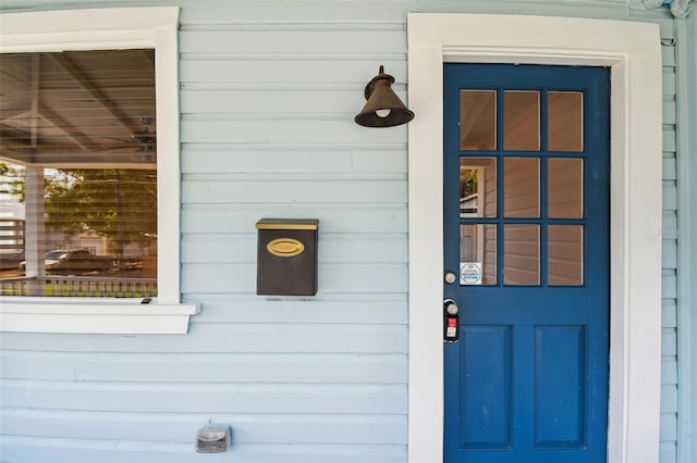 view of doorway to property