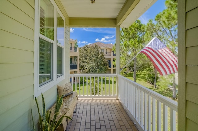 balcony with covered porch