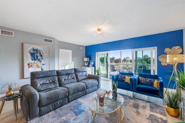 living room featuring hardwood / wood-style floors