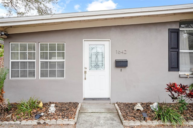 view of doorway to property