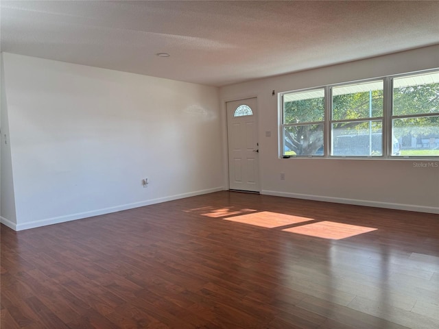 entrance foyer with dark hardwood / wood-style floors