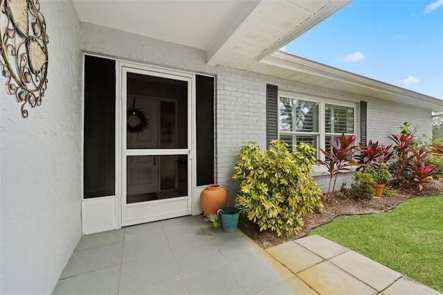 view of doorway to property