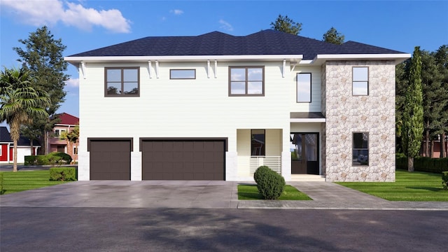 view of front of house featuring a garage