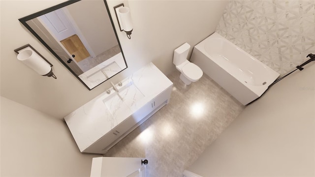 bathroom with a bathtub and toilet