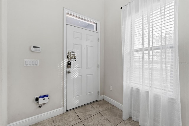 view of tiled foyer