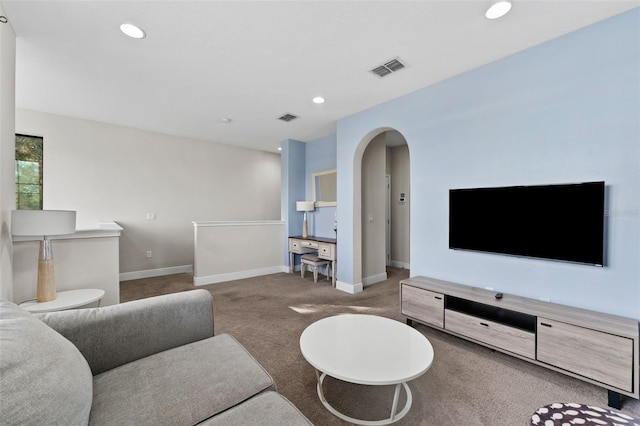 view of carpeted living room