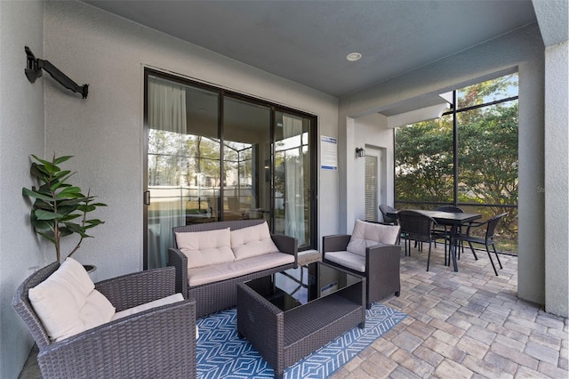 view of patio / terrace featuring outdoor lounge area