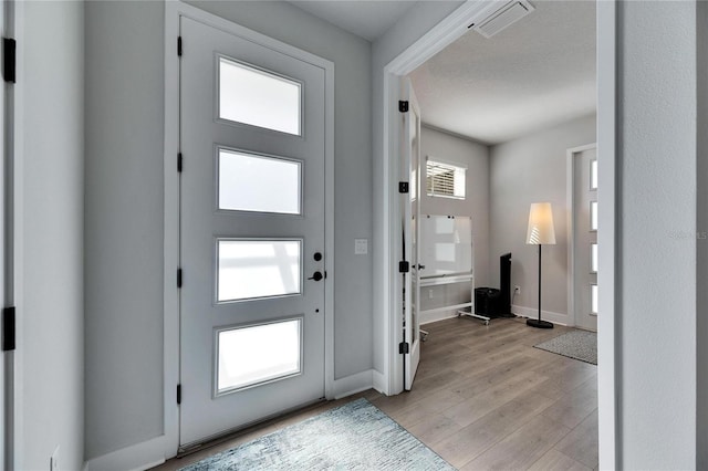 foyer featuring light hardwood / wood-style flooring