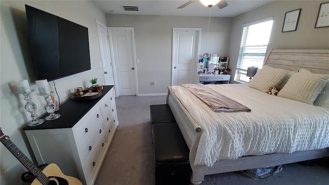 bedroom with ceiling fan