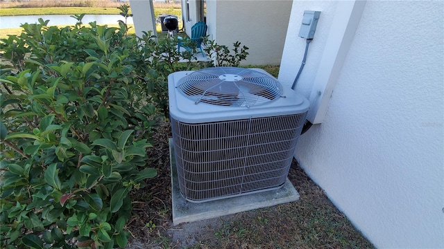 exterior details with central AC unit