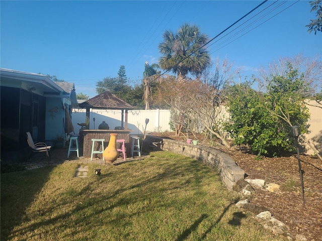 view of yard featuring a gazebo