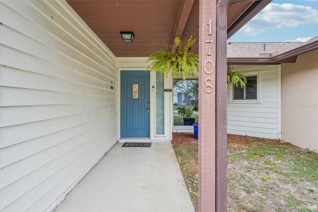 view of doorway to property