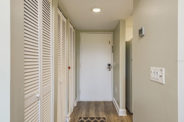 19451 Gulf Blvd Unit 204, Indian Shores, FL 33785 - hall featuring wood finished floors and baseboards