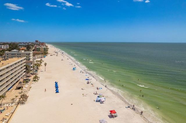 19451 Gulf Blvd Unit 204, Indian Shores, FL 33785 - bird's eye view featuring a view of the beach and a water view
