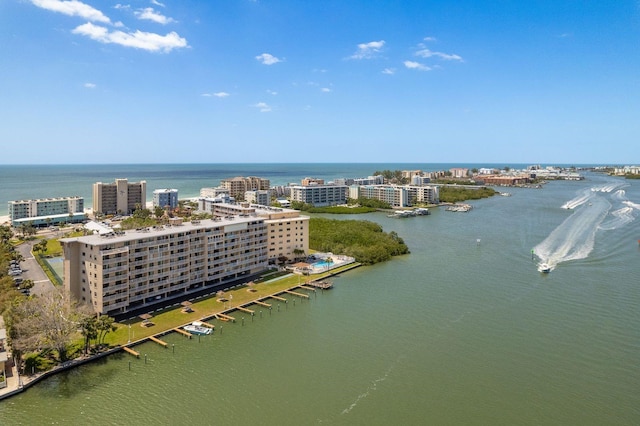 19451 Gulf Blvd Unit 204, Indian Shores, FL 33785 - bird's eye view with a city view and a water view