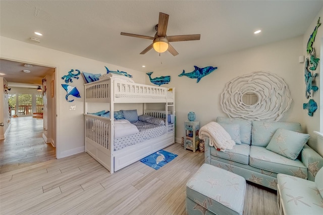 bedroom with ceiling fan