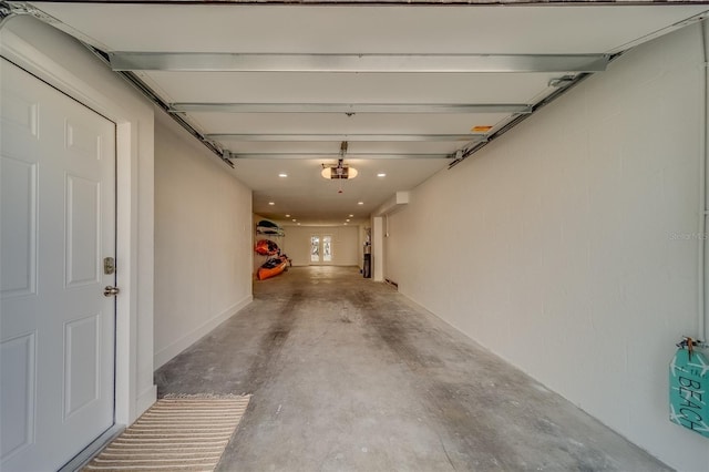 garage featuring a garage door opener