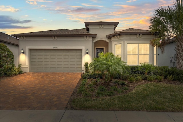 view of front of home featuring a garage