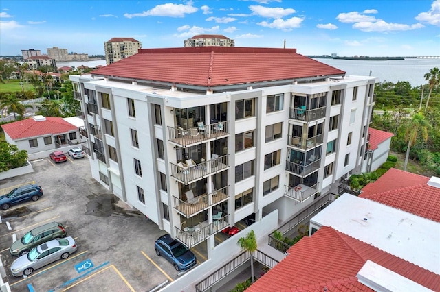 view of property with a water view