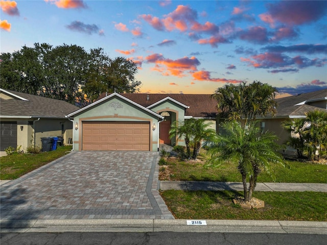 ranch-style house with a garage