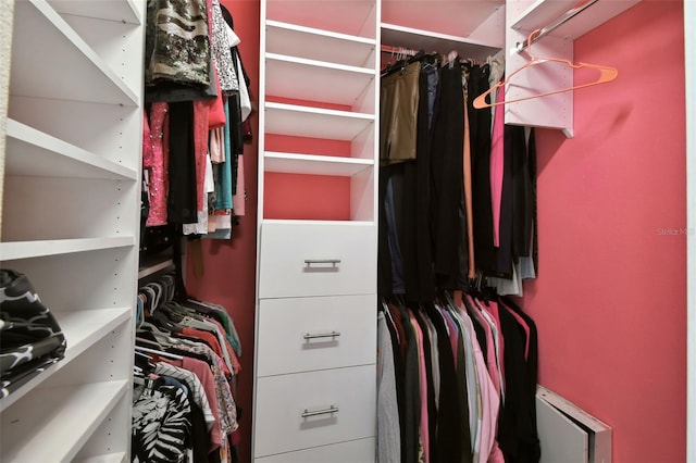 view of walk in closet