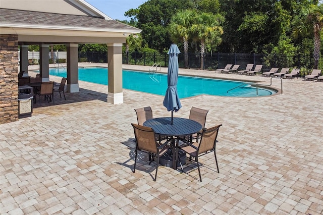 view of pool with a patio