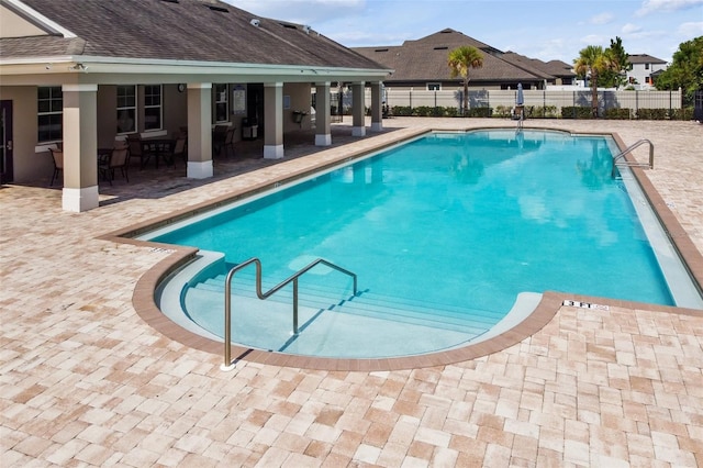 view of pool with a patio area